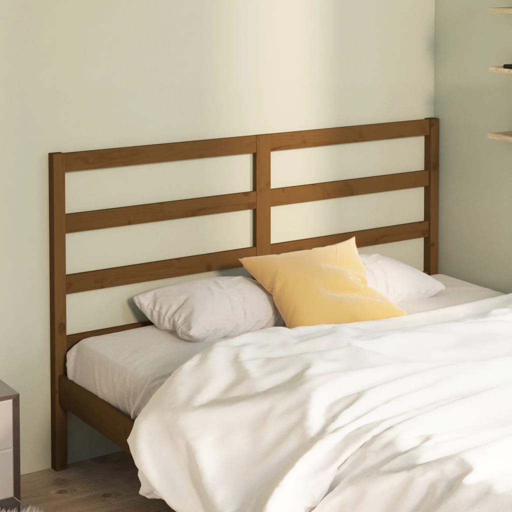 Berkfield Bed Headboard Honey Brown 156x4x100 cm Solid Wood Pine