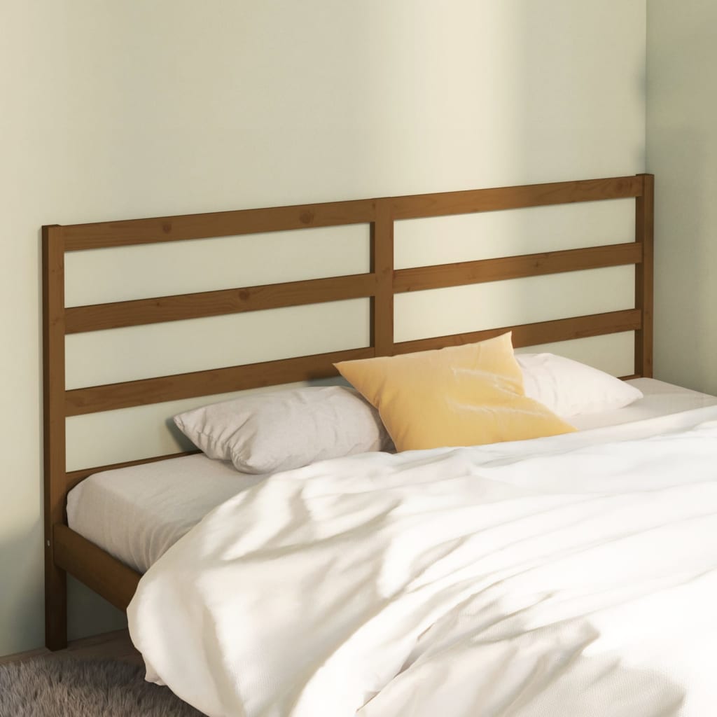 Berkfield Bed Headboard Honey Brown 186x4x100 cm Solid Wood Pine