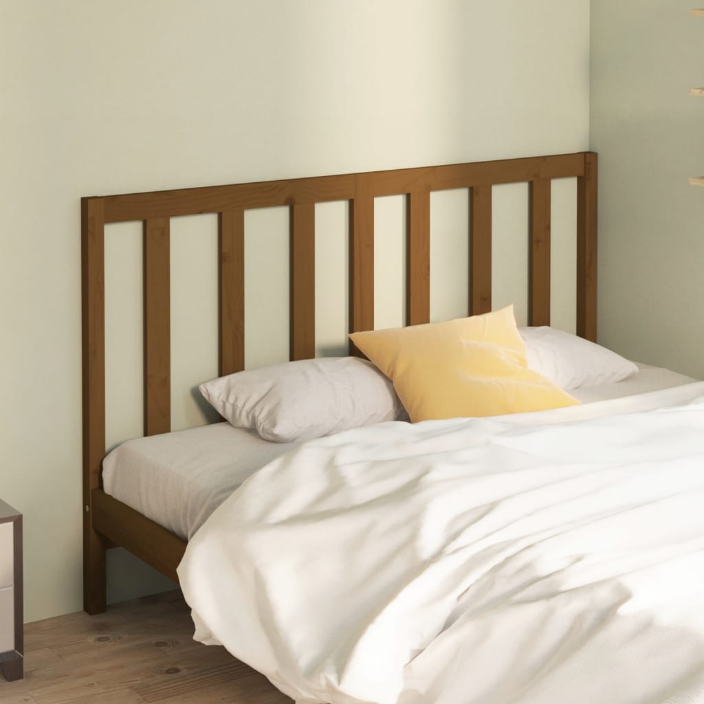 Berkfield Bed Headboard Honey Brown 156x4x100 cm Solid Wood Pine