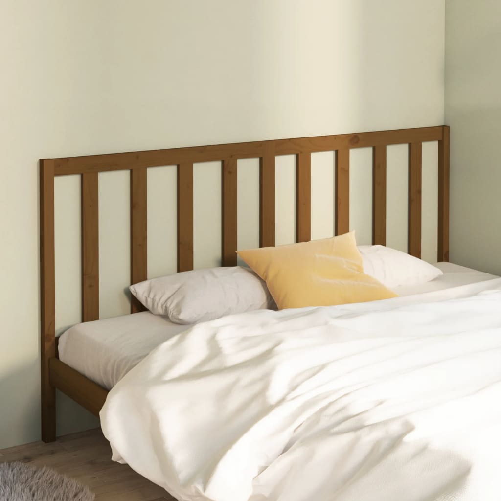 Berkfield Bed Headboard Honey Brown 206x4x100 cm Solid Wood Pine