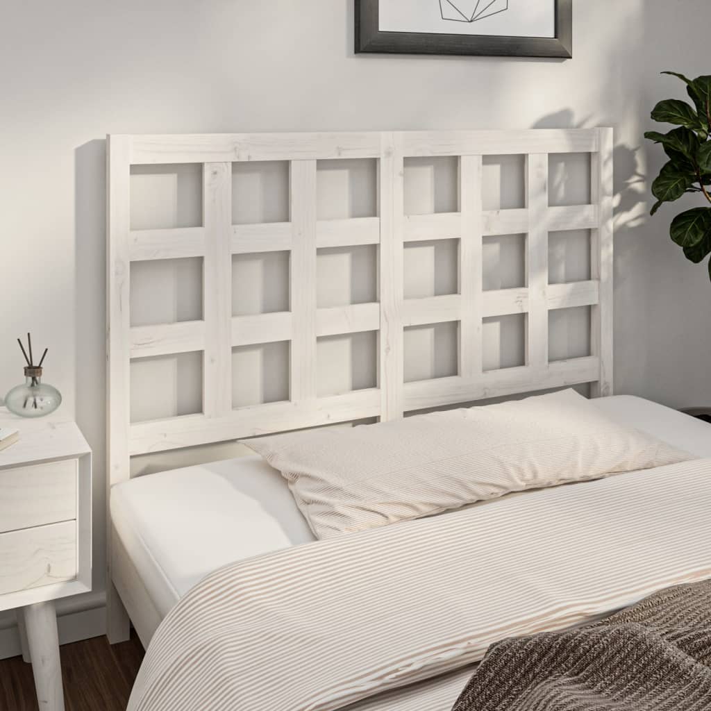 Berkfield Bed Headboard White 140.5x4x100 cm Solid Wood Pine