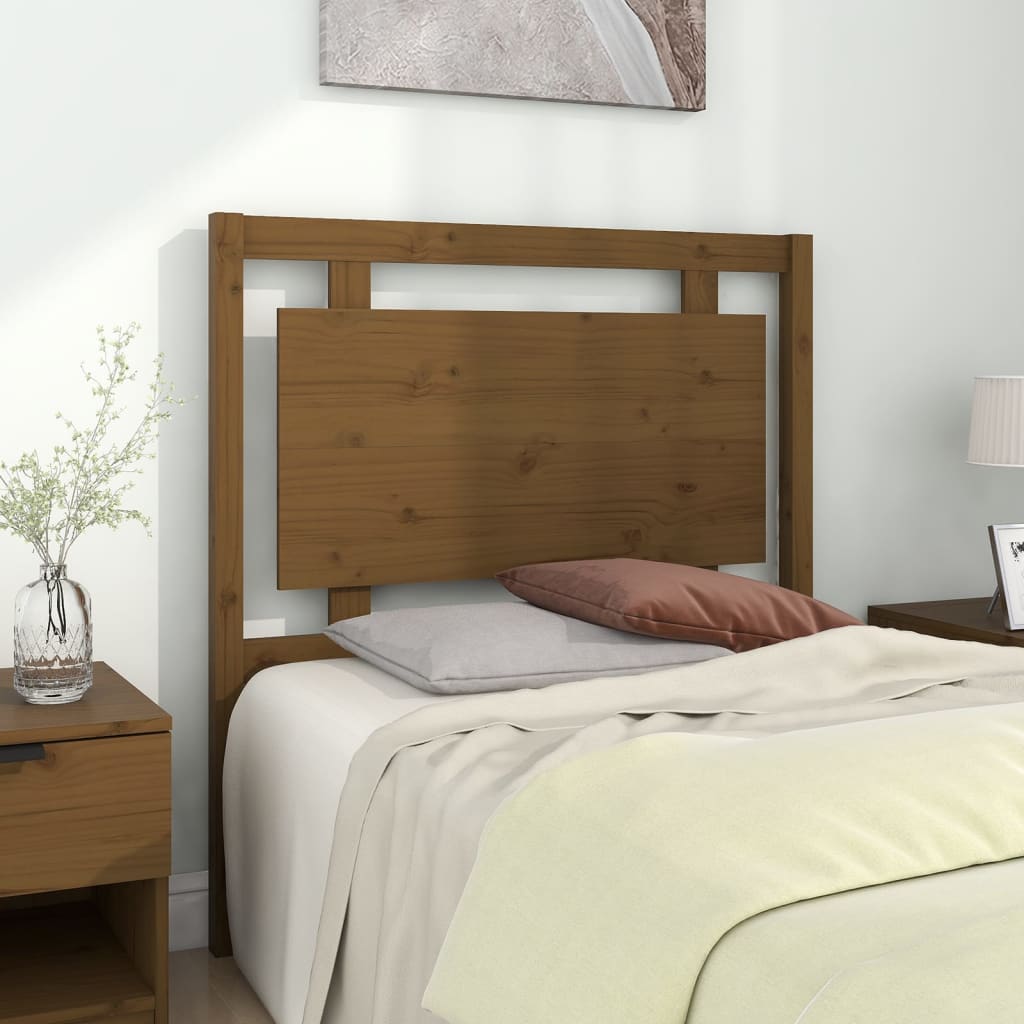 Berkfield Bed Headboard Honey Brown 95.5x4x100 cm Solid Pine Wood