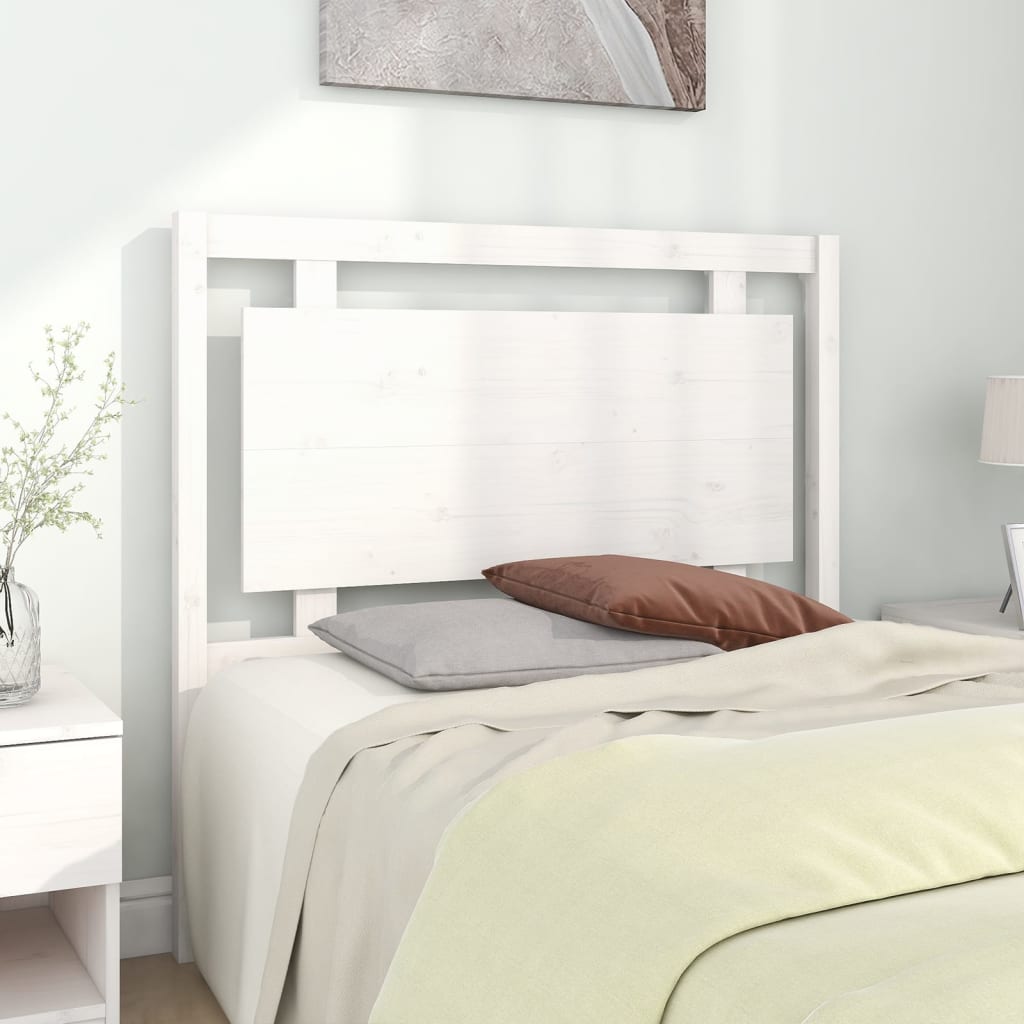 Berkfield Bed Headboard White 105.5x4x100 cm Solid Pine Wood