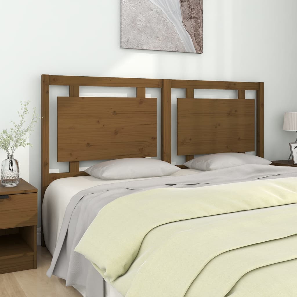 Berkfield Bed Headboard Honey Brown 165.5x4x100 cm Solid Pine Wood