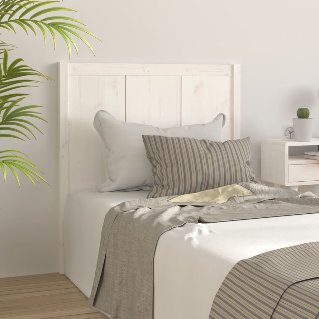 Berkfield Bed Headboard White 80.5x4x100 cm Solid Pine Wood