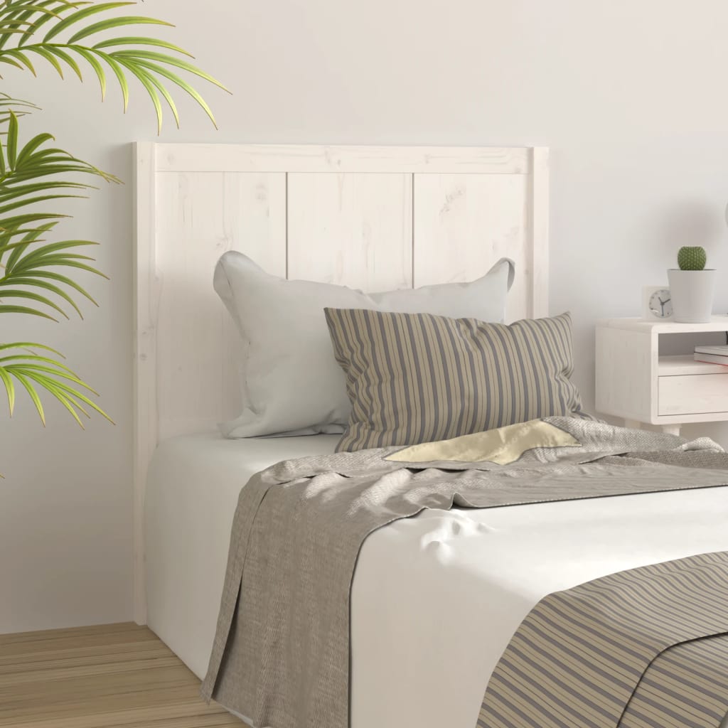 Berkfield Bed Headboard White 95.5x4x100 cm Solid Pine Wood