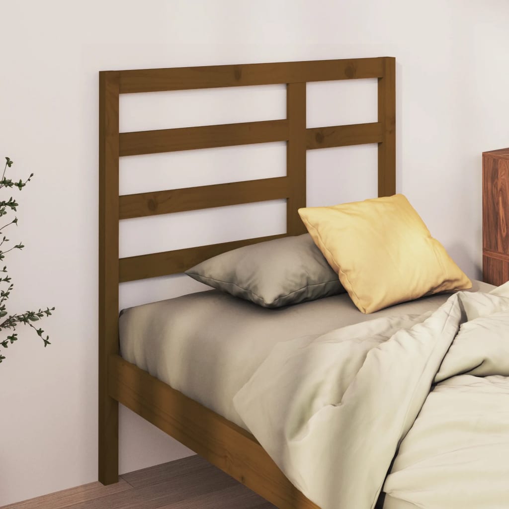Berkfield Bed Headboard Honey Brown 96x4x104 cm Solid Wood Pine
