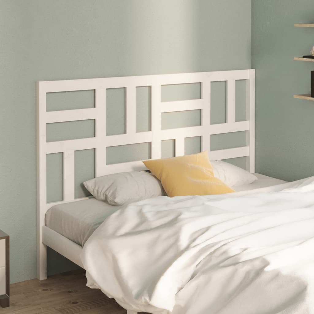 Berkfield Bed Headboard White 156x4x104 cm Solid Wood Pine