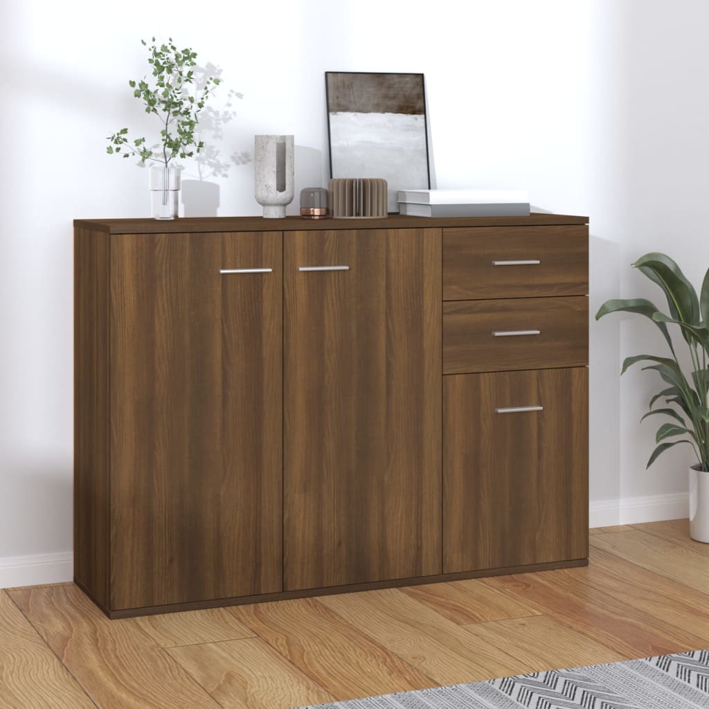 Berkfield Sideboard Brown Oak 105x30x75 cm Engineered Wood