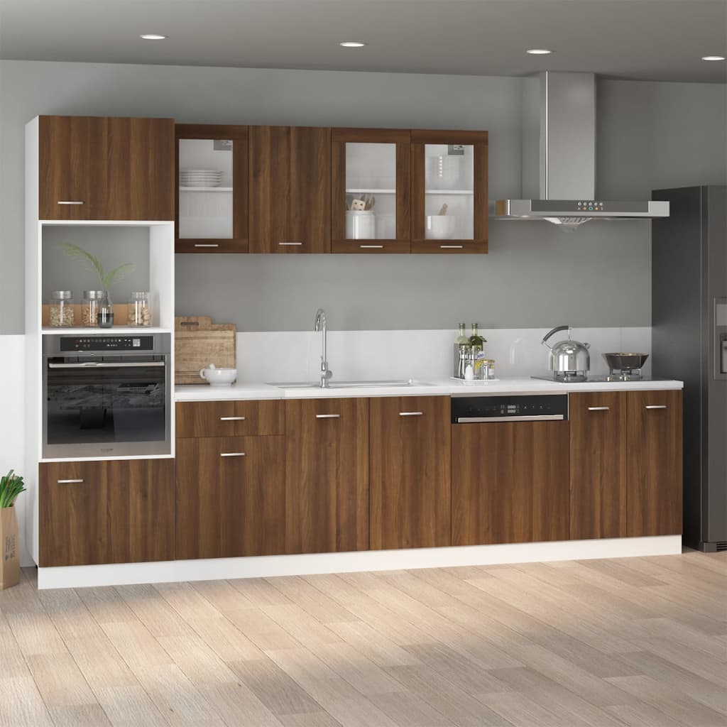 Berkfield Bottom Cabinet Brown Oak 60x46x81.5 cm Engineered Wood