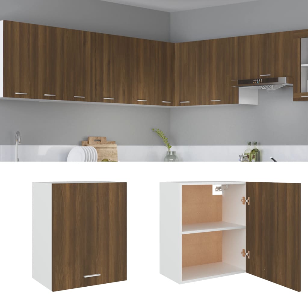 Berkfield Hanging Cabinet Brown Oak 50x31x60 cm Engineered Wood