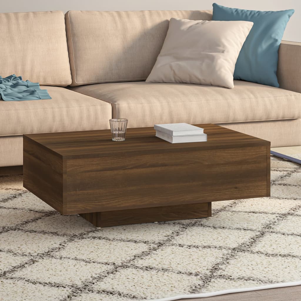 Berkfield Coffee Table Brown Oak 85x55x31 cm Engineered Wood
