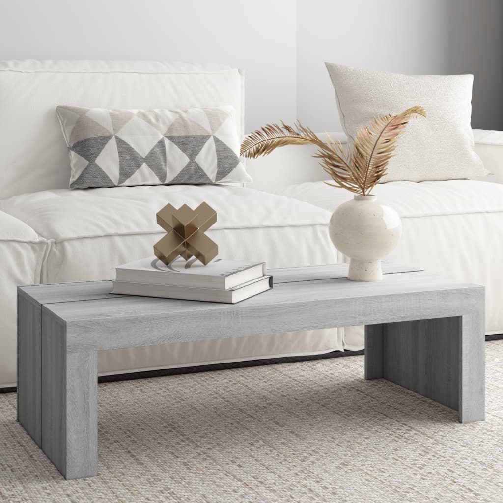 Berkfield Coffee Table Grey Sonoma 110x50x35 cm Engineered Wood