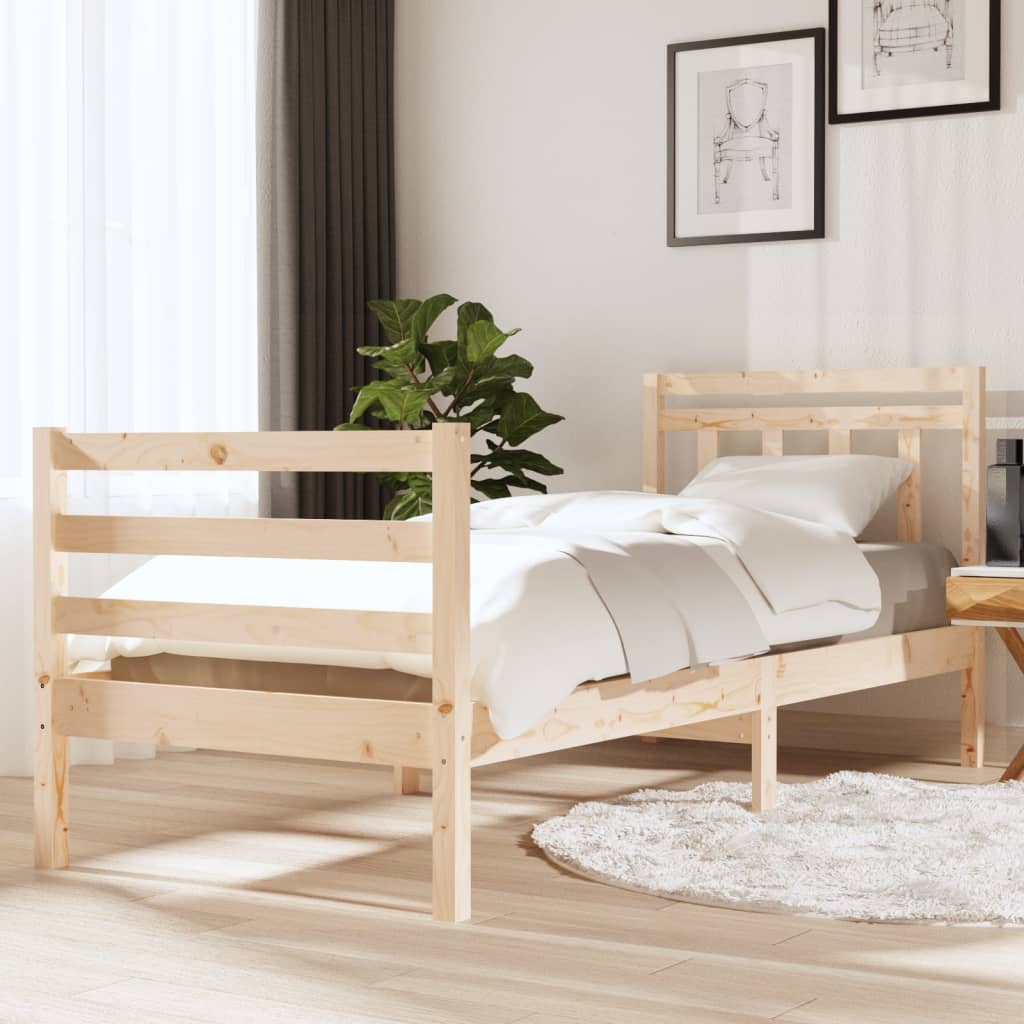Berkfield Bed Frame 90x190 cm Single Solid Wood