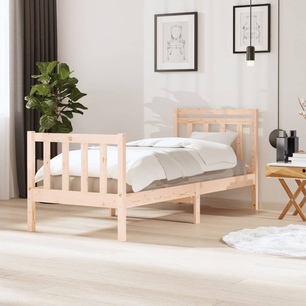 Berkfield Bed Frame 90x190 cm Single Solid Wood
