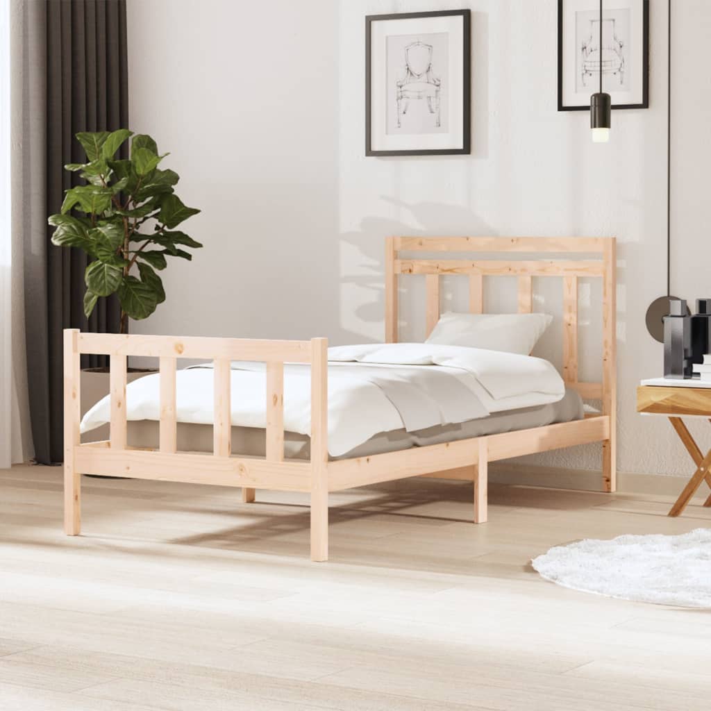 Berkfield Bed Frame Solid Wood 100x200 cm