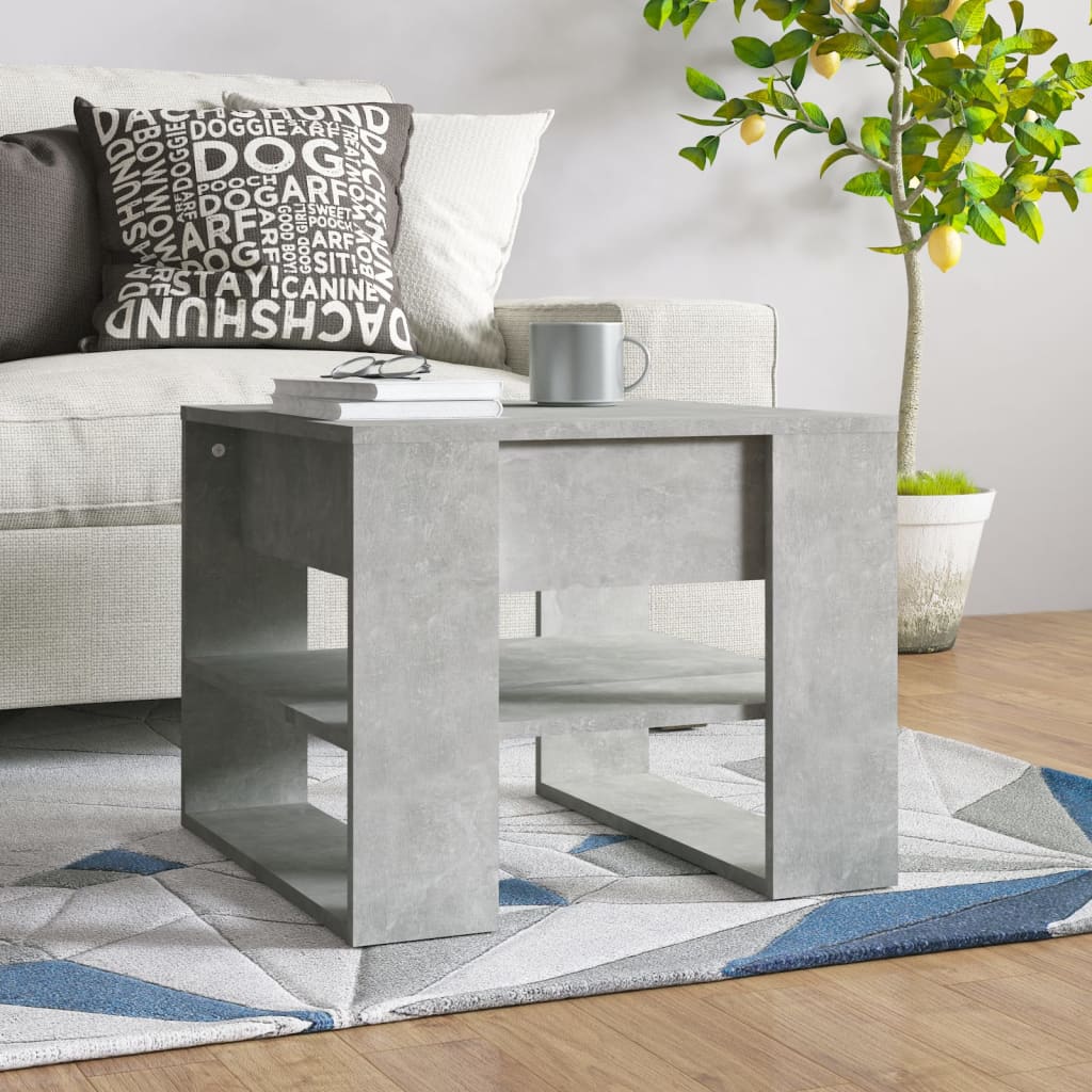 Berkfield Coffee Table Concrete Grey 55.5x55x45 cm Engineered Wood
