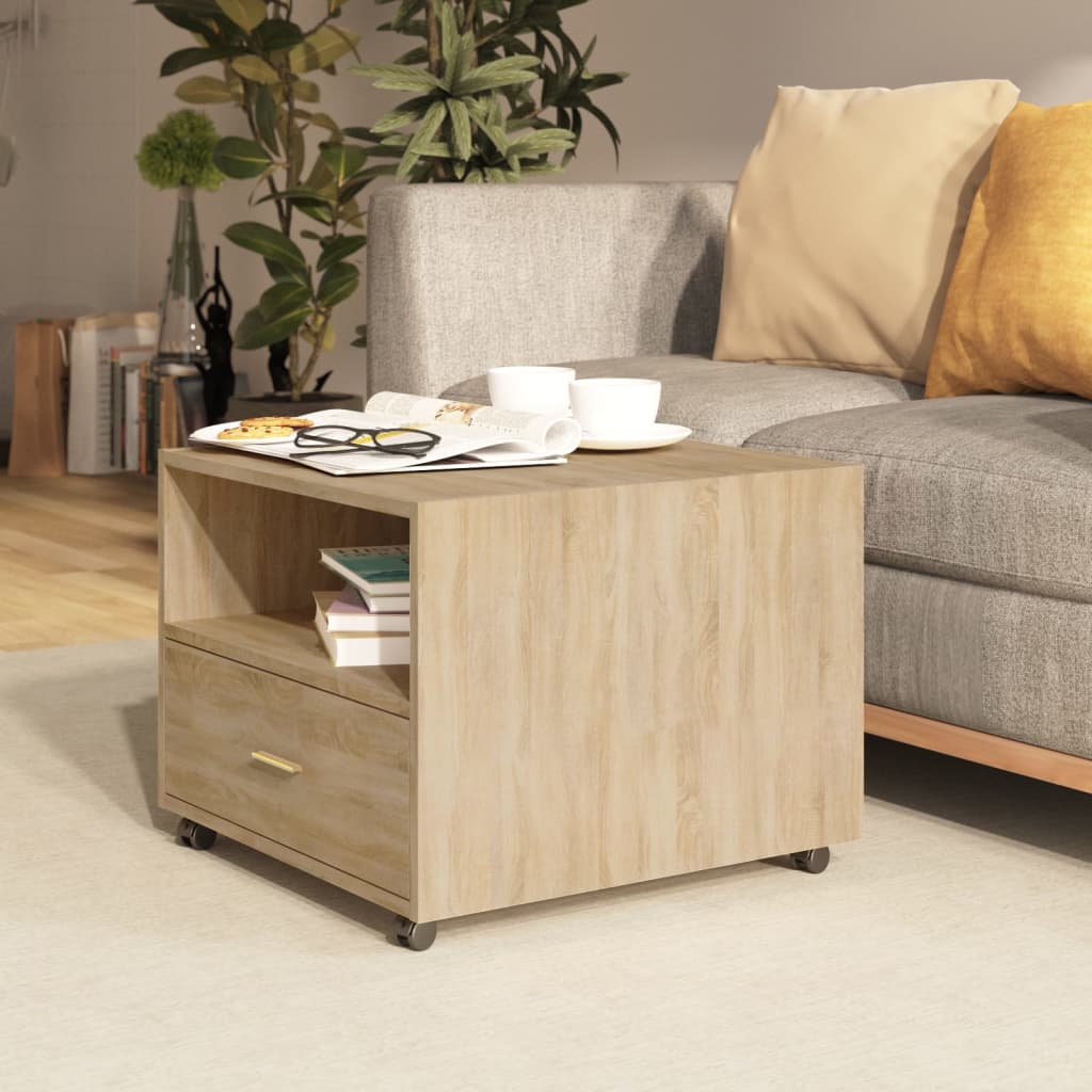 Berkfield Coffee Table Sonoma Oak 55x55x40 cm Engineered Wood