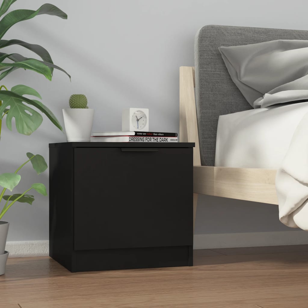 Berkfield Bedside Cabinet Black 40x39x40 cm