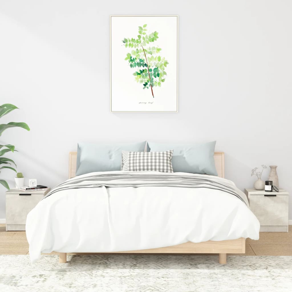Berkfield Bedside Cabinets 2 pcs Concrete Grey 40x39x40 cm