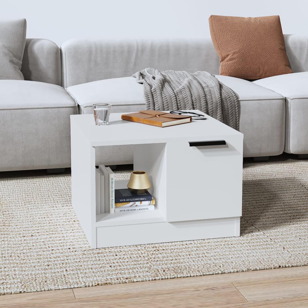 Berkfield Coffee Table White 50x50x36 cm Engineered Wood