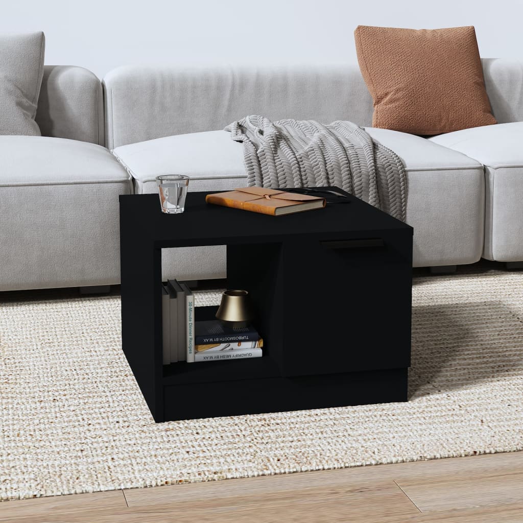 Berkfield Coffee Table Black 50x50x36 cm Engineered Wood