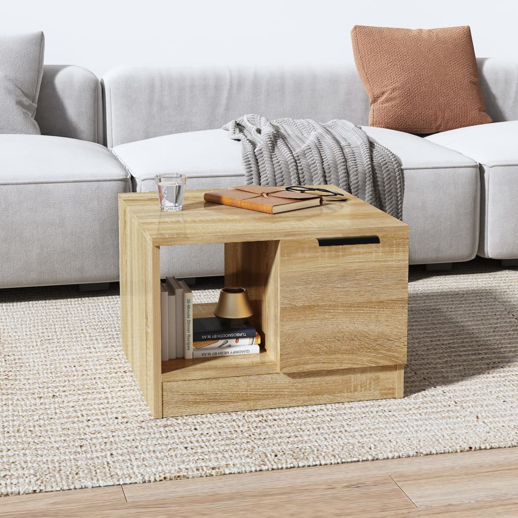 Berkfield Coffee Table Sonoma Oak 50x50x36 cm Engineered Wood