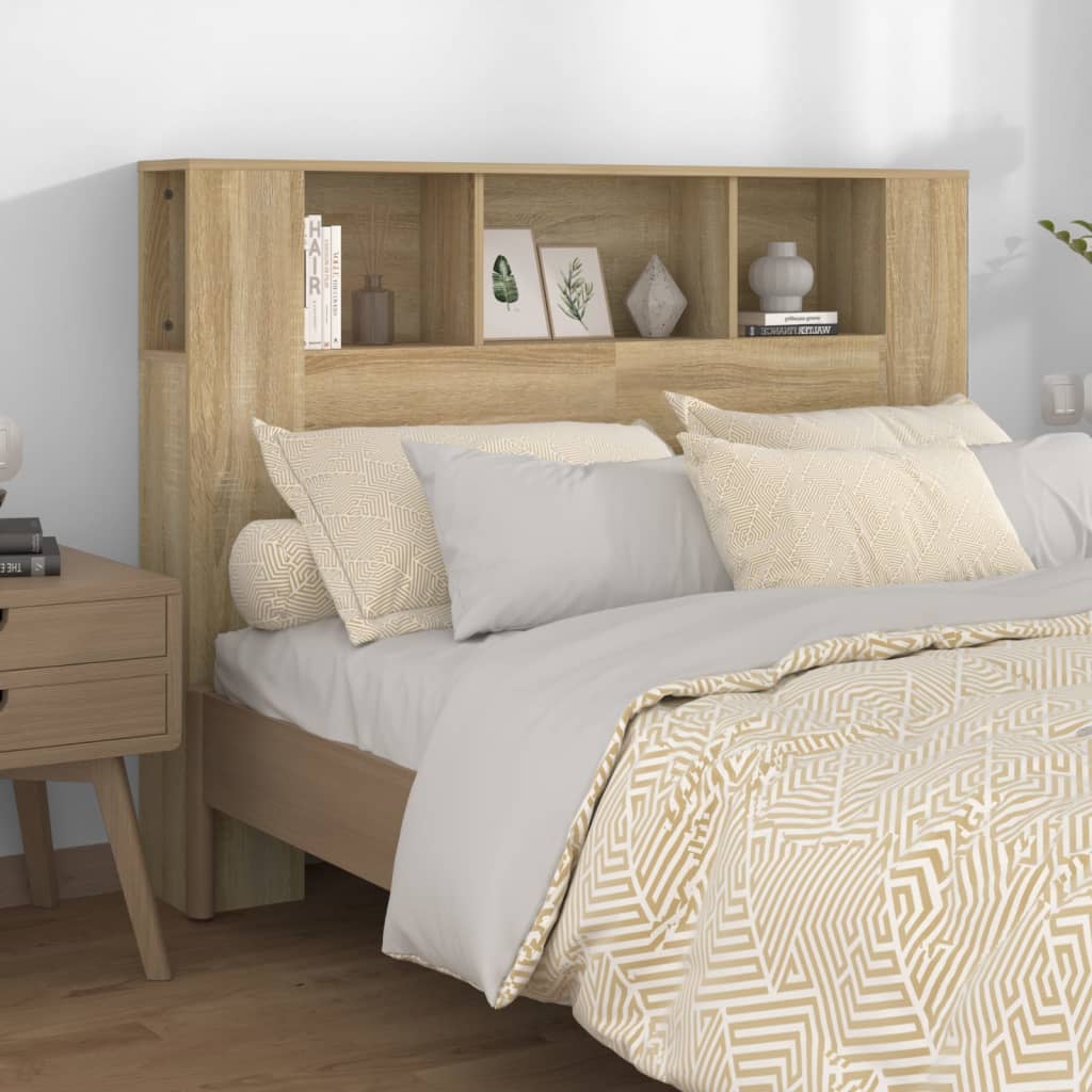 Berkfield Headboard Cabinet Sonoma Oak 140x18.5x104.5 cm