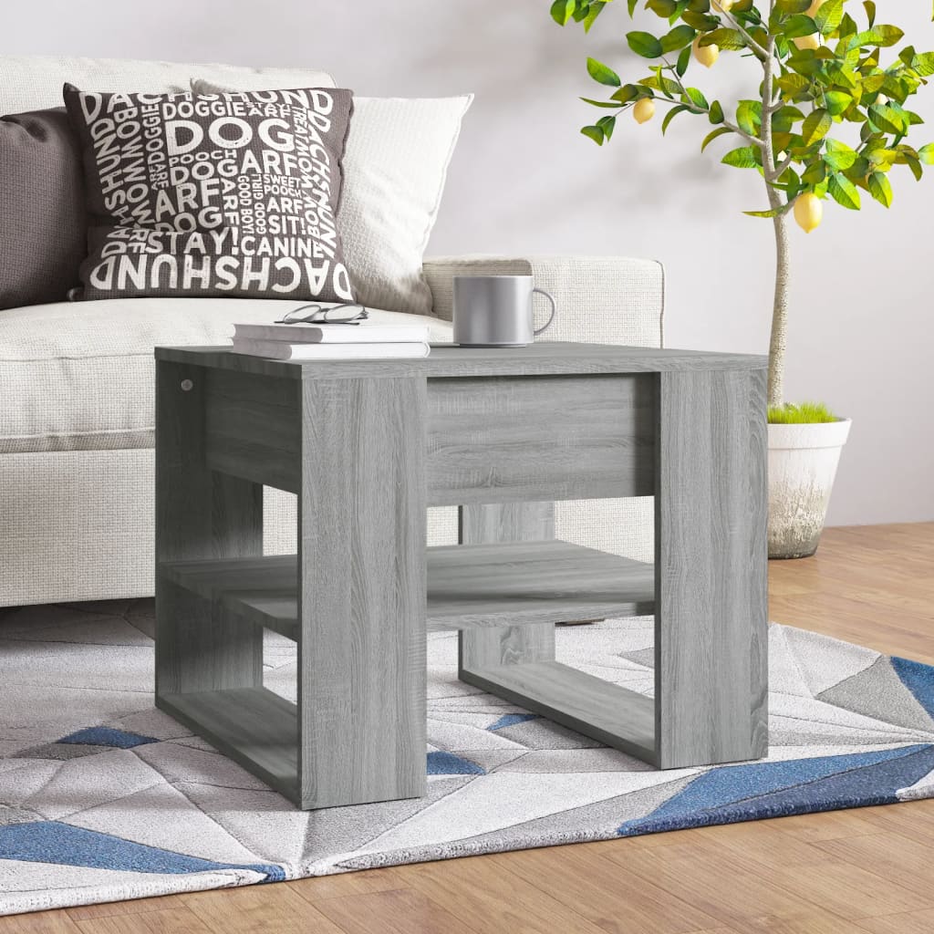 Berkfield Coffee Table Grey Sonoma 55.5x55x45 cm Engineered Wood