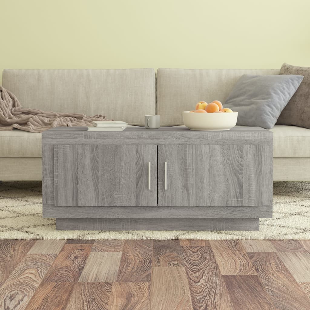 Berkfield Coffee Table Grey Sonoma 102x50x45 cm Engineered Wood