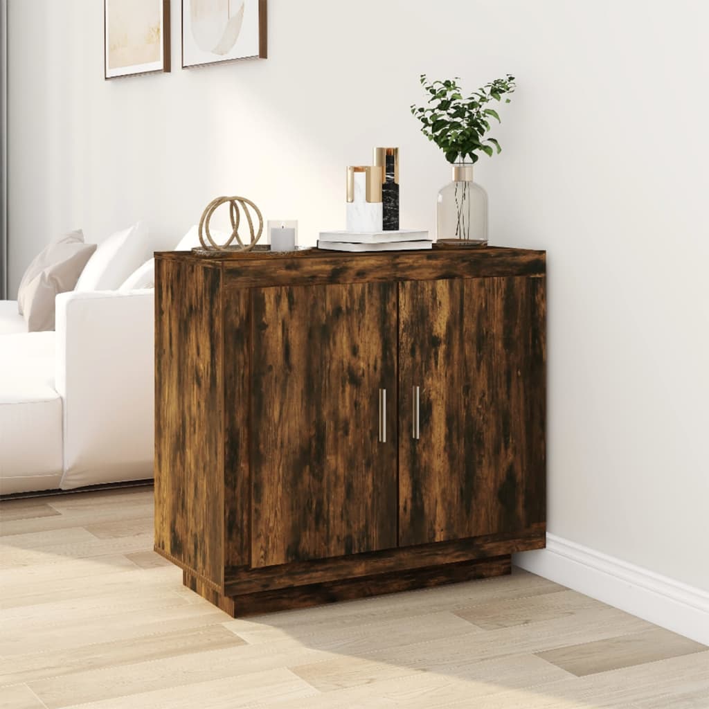 Berkfield Sideboard Smoked Oak 80x40x75 cm Engineered Wood