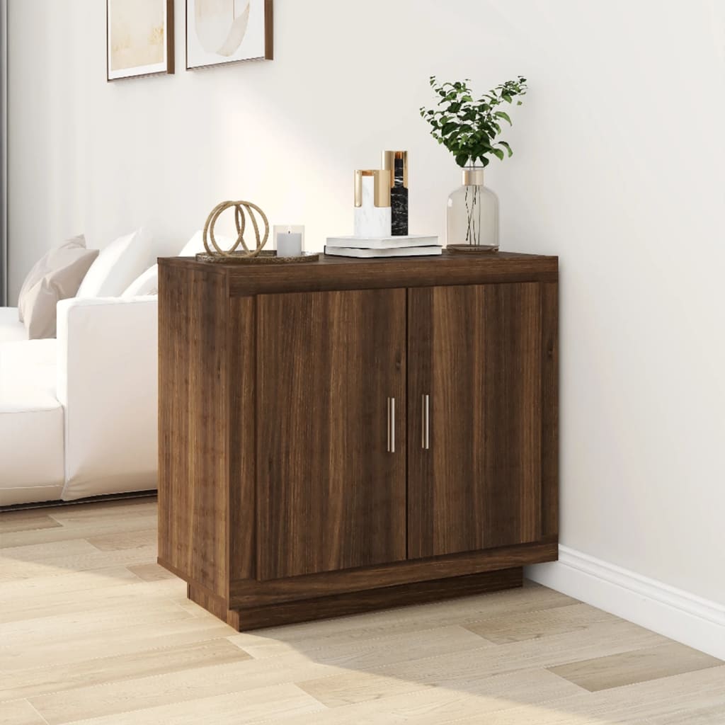 Berkfield Sideboard Brown Oak 80x40x75 cm Engineered Wood