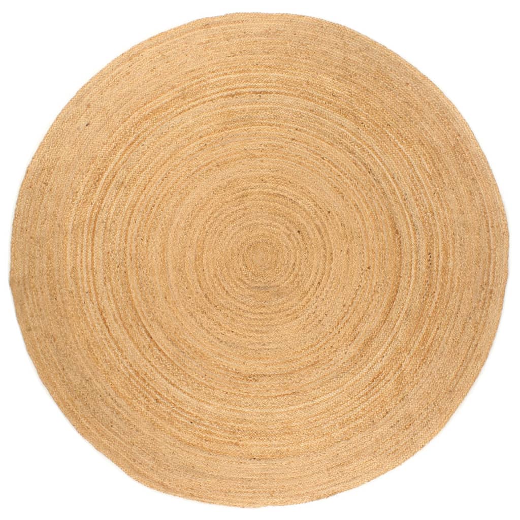 Berkfield Area Rug Braided Jute 210 cm Round