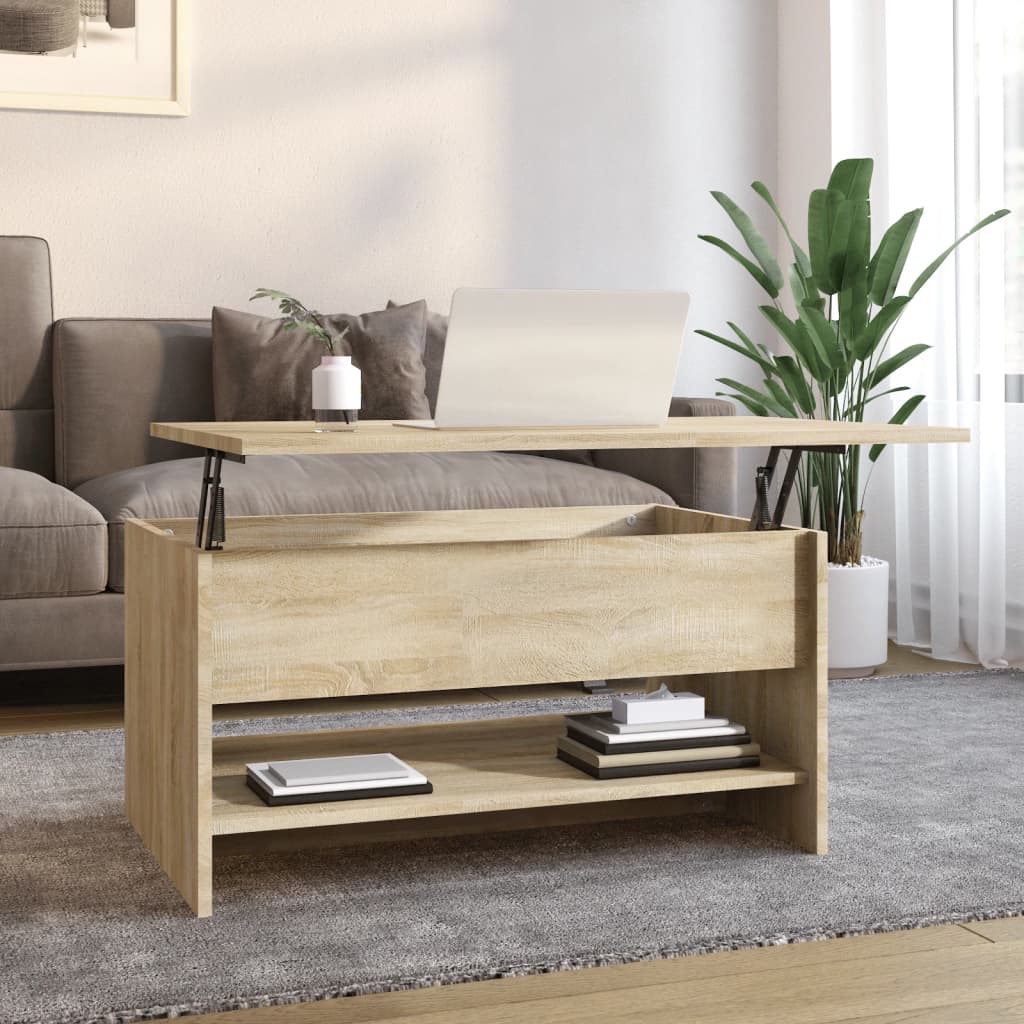 Berkfield Coffee Table Sonoma Oak 80x50x40 cm Engineered Wood