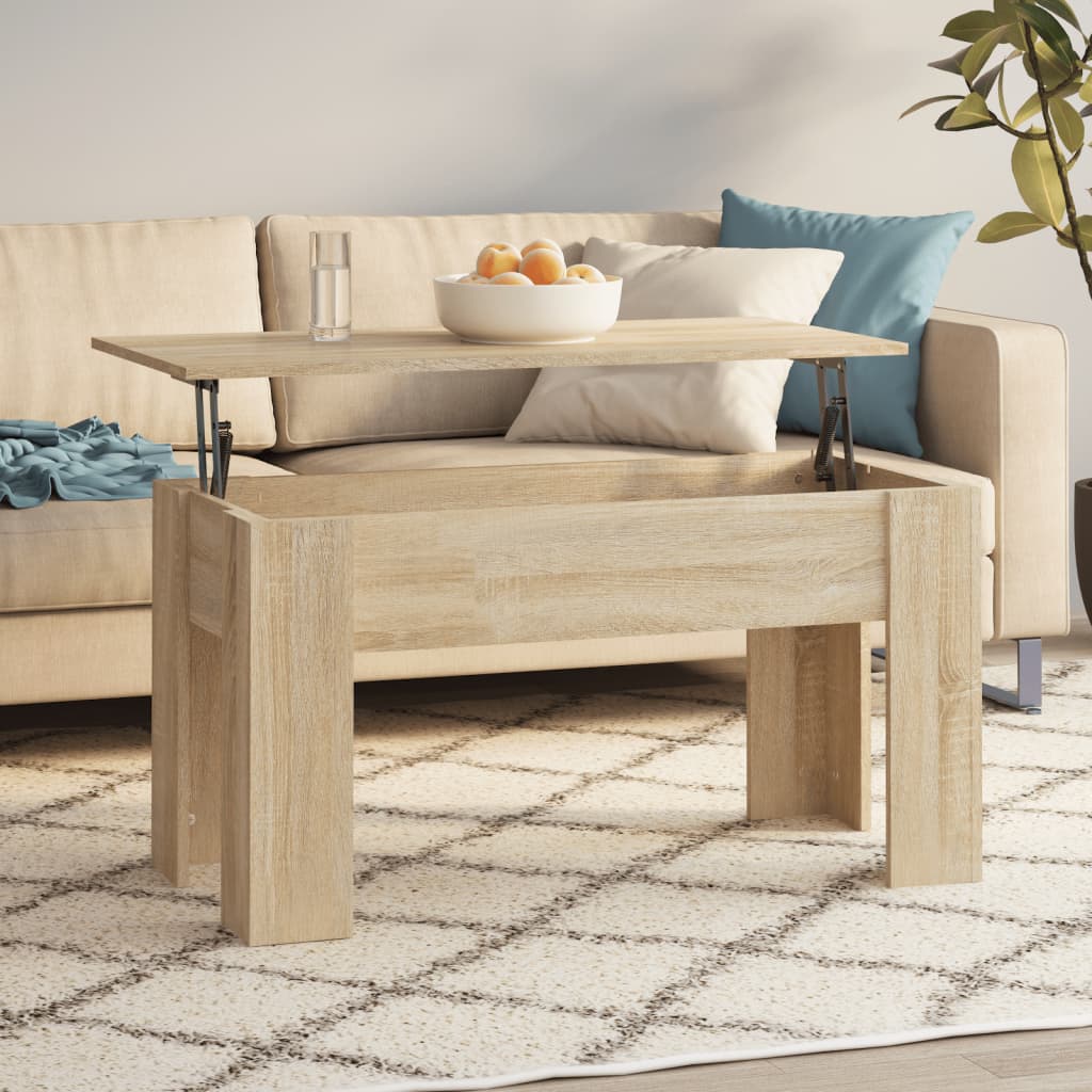 Berkfield Coffee Table Sonoma Oak 101x49x52 cm Engineered Wood