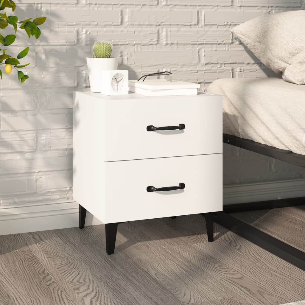 Berkfield Bedside Cabinet White 40x35x47.5 cm