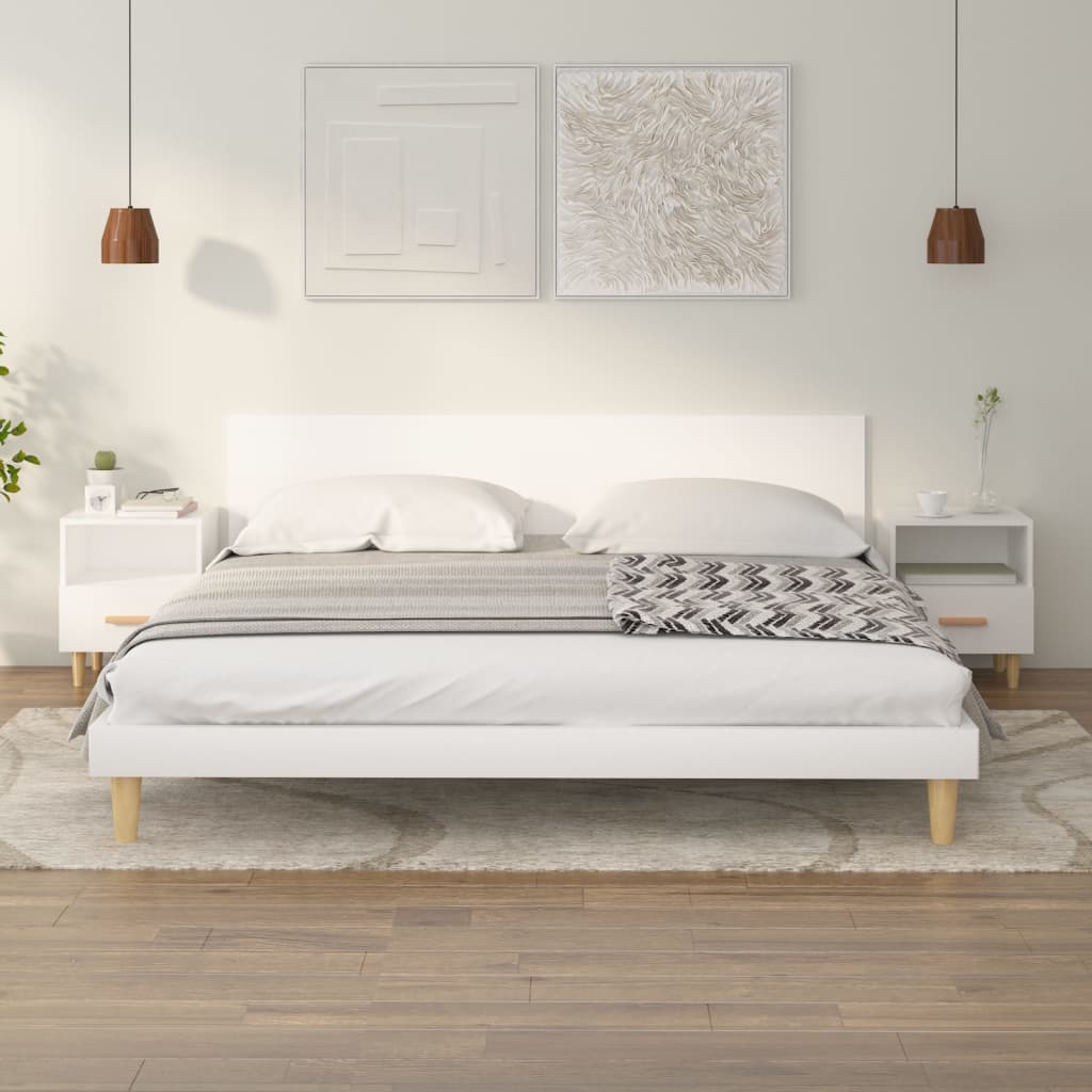 Berkfield Bedside Cabinets 2 pcs White 40x35x47 cm