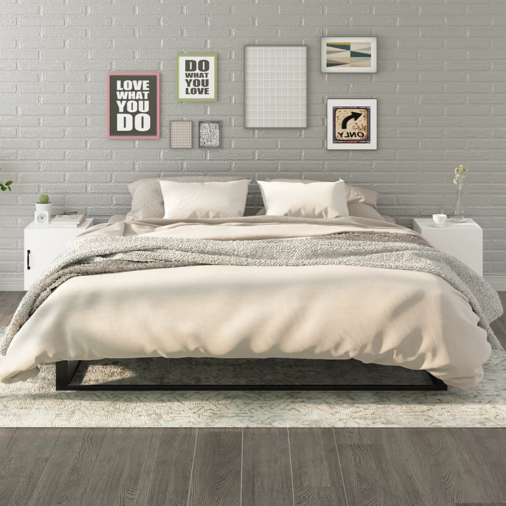 Berkfield Bedside Cabinets 2 pcs White Engineered Wood