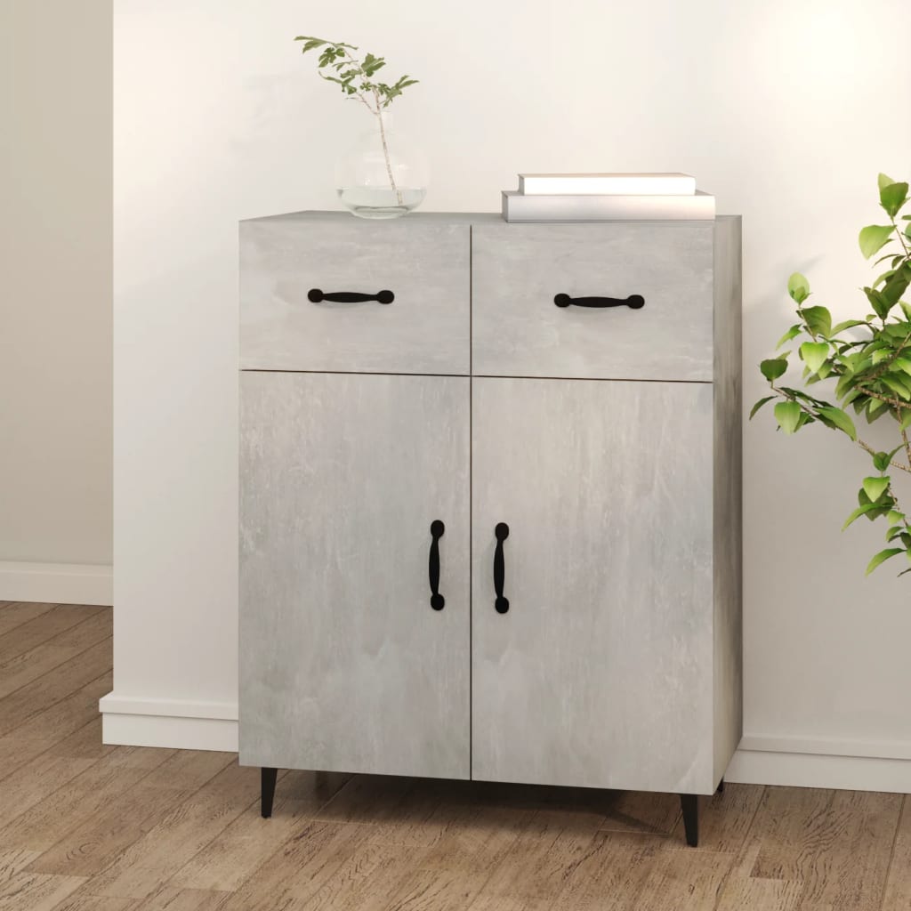 Berkfield Sideboard Concrete Grey 69.5x34x90 cm Engineered Wood
