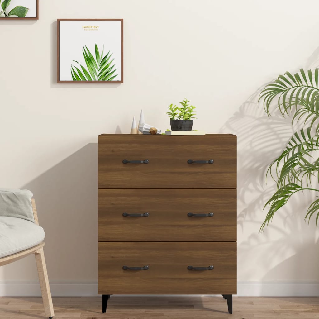 Berkfield Sideboard Brown Oak 69.5x34x90 cm Engineered Wood