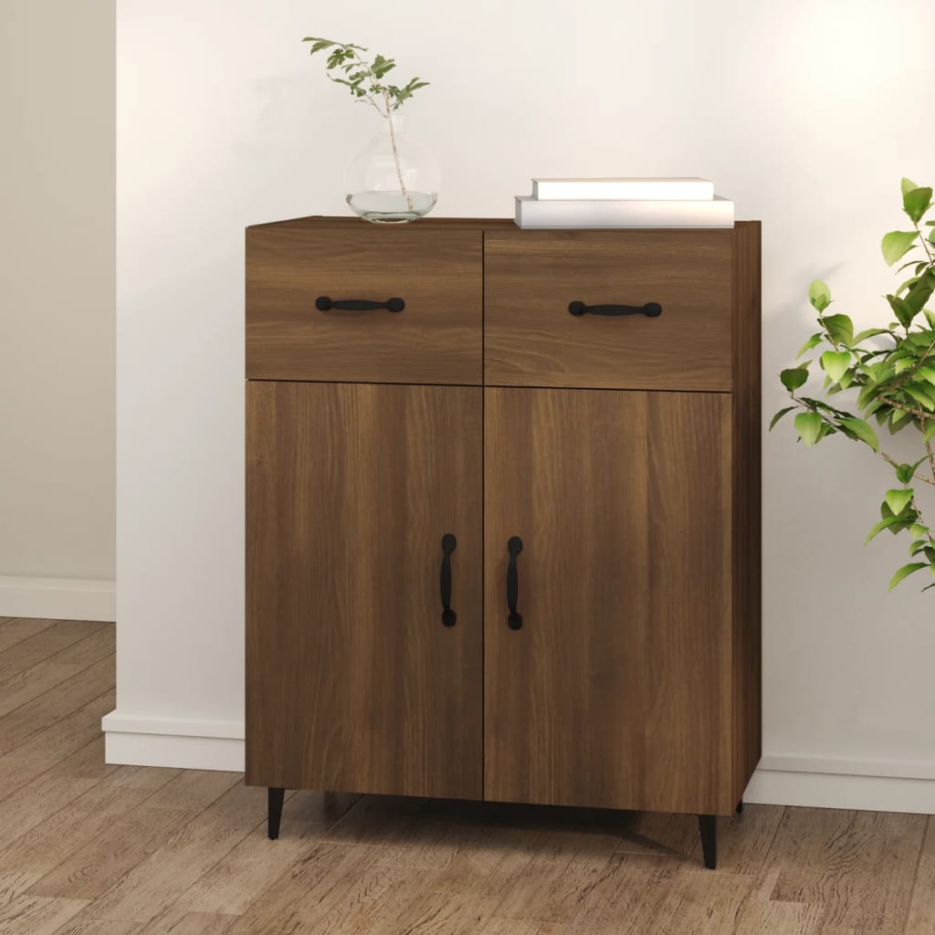 Berkfield Sideboard Brown Oak 69.5x34x90 cm Engineered Wood