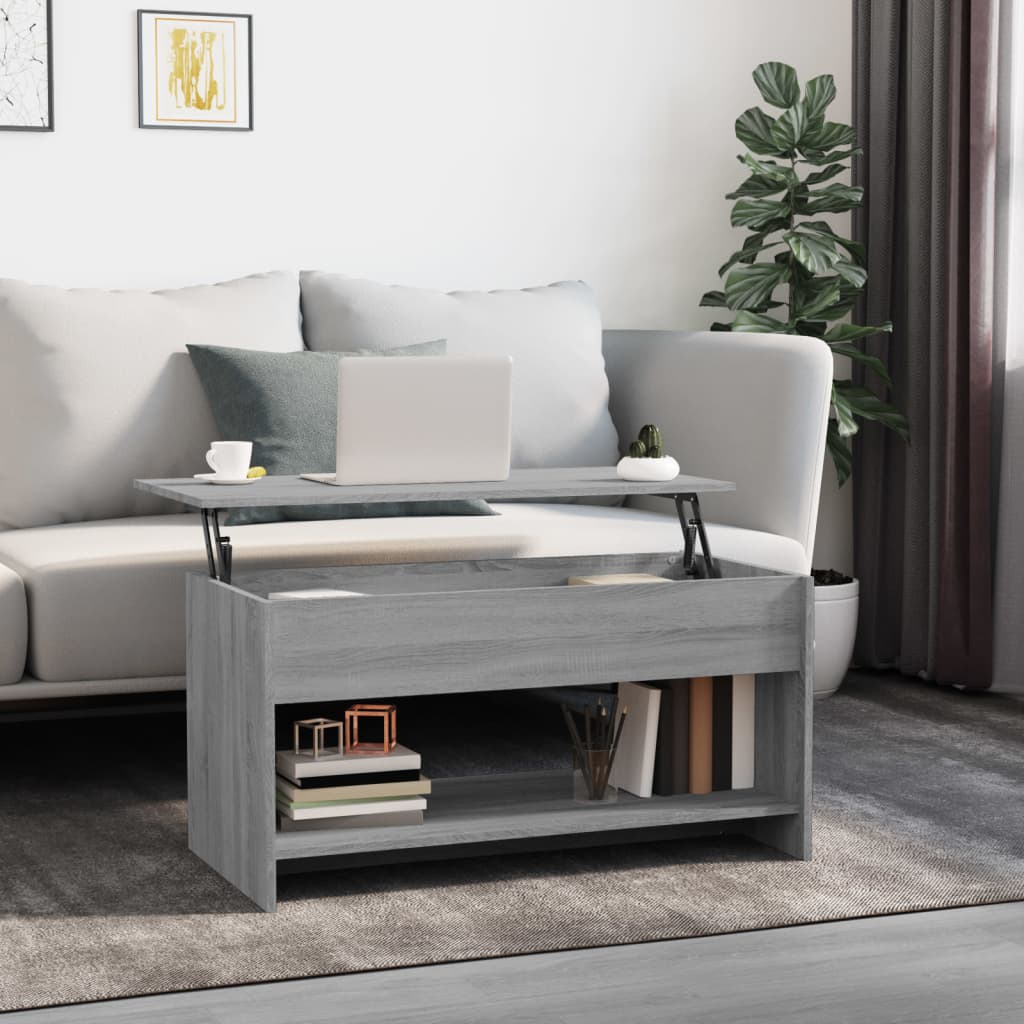 Berkfield Coffee Table Grey Sonoma 102x50x52.5 cm Engineered Wood