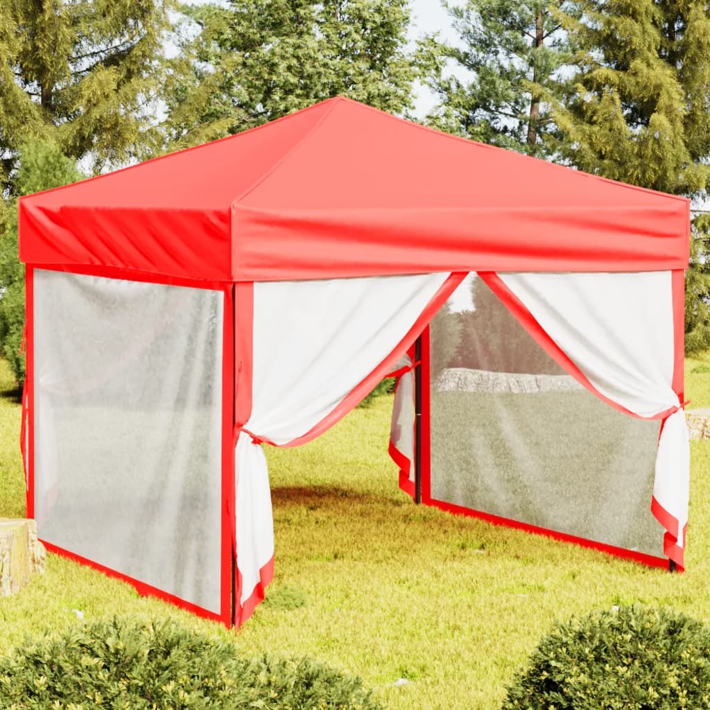 Berkfield Folding Party Tent with Sidewalls Red 3x3 m