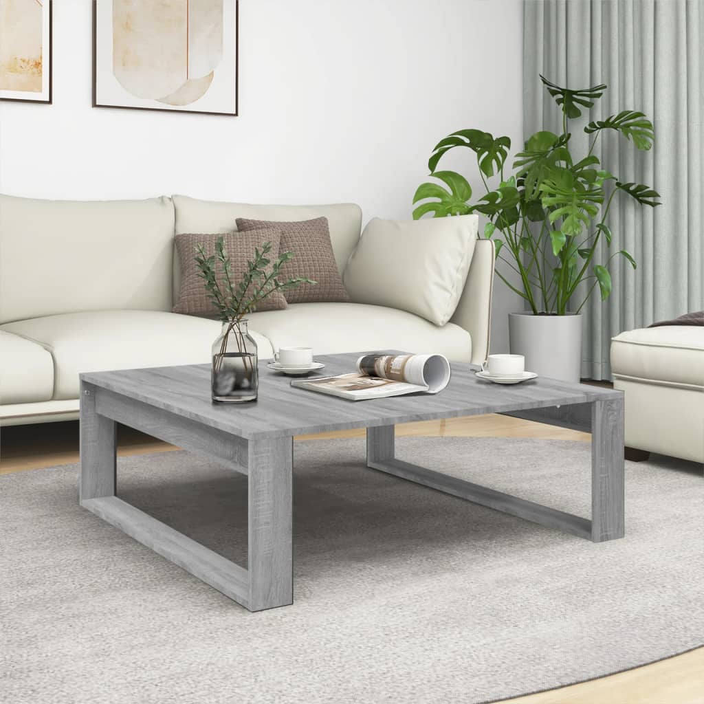 Berkfield Coffee Table Grey Sonoma 100x100x35 cm Engineered Wood