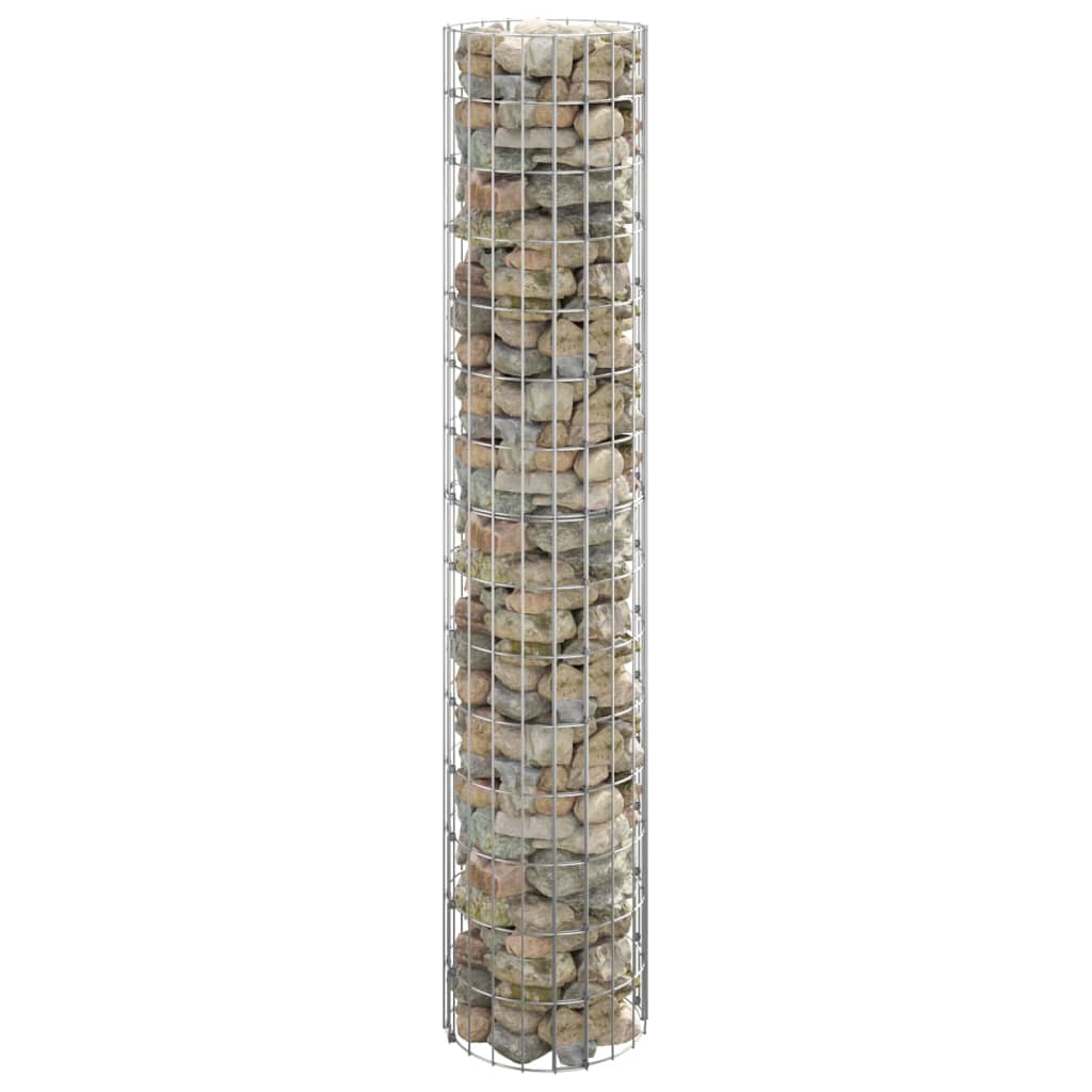 Berkfield Circular Gabion Pole Galvanised Steel �_�”�_30x150 cm