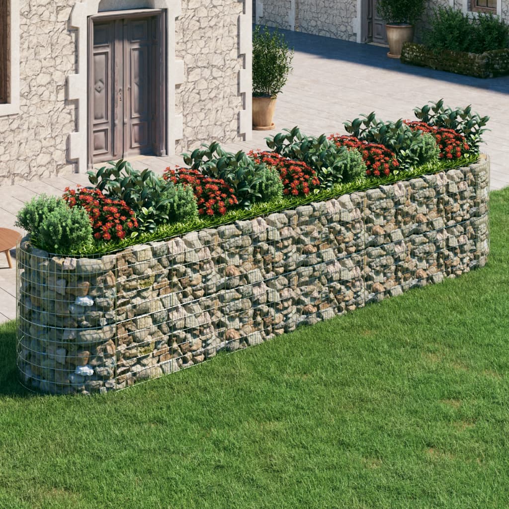 Berkfield Gabion Raised Bed Galvanised Iron 500x100x100 cm