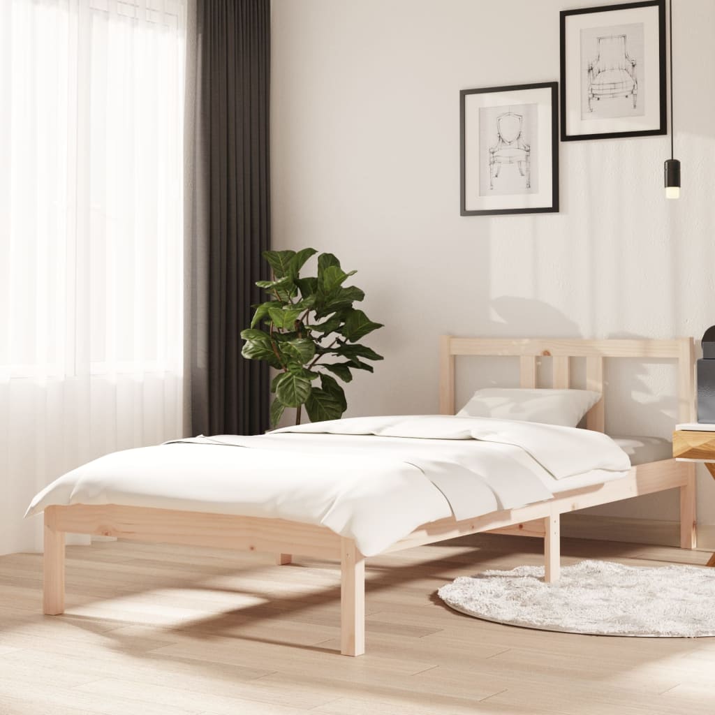 Berkfield Bed Frame Solid Wood 90x200 cm