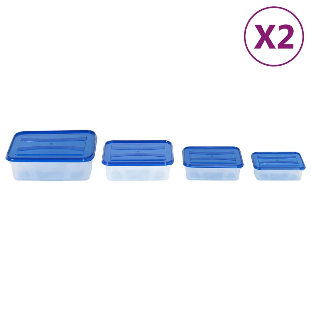 Berkfield Food Storage Containers with Lids 8 pcs PP
