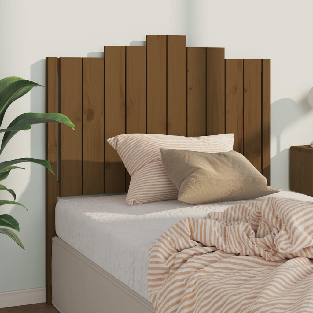 Berkfield Bed Headboard Honey Brown 106x4x110 cm Solid Wood Pine