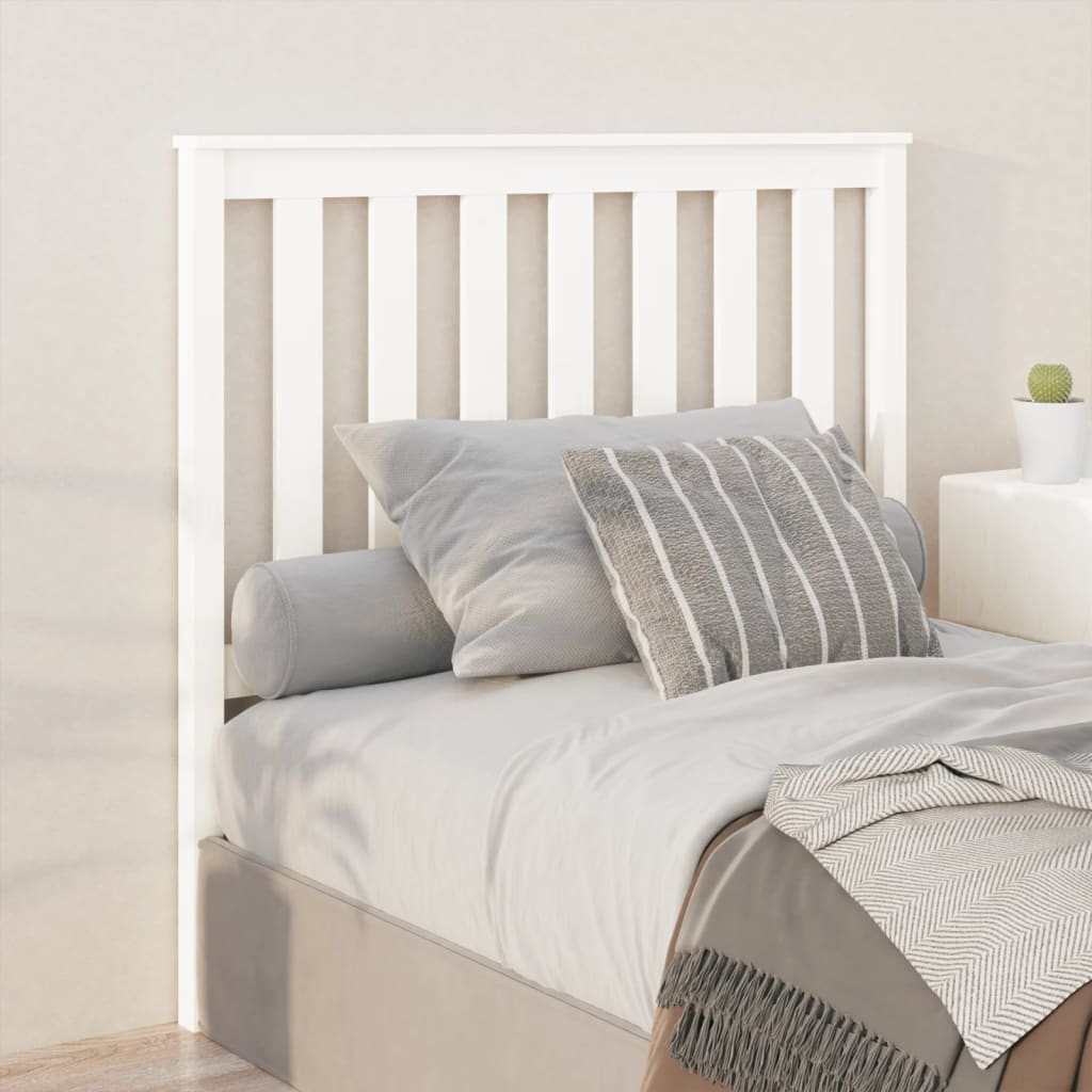 Berkfield Bed Headboard White 106x6x101 cm Solid Wood Pine